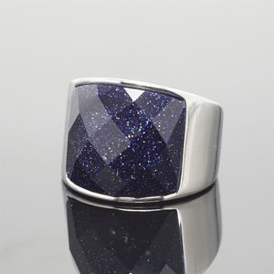 Bague en acier inoxydable pour homme/femme avec pierre d'opale multicolore, style punk, pour mariages, design exagéré - Product Image 4