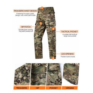 طقم بدلة تكتيكية مكونة من قطعتين من جاكيت وبنطلون، زي ACU مموه للصيد متعدد الألوان - Product Image 3