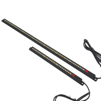 Barre lumineuse LED de camping extérieure robuste IP67 étanche DC12V en aluminium, triple couleur (rouge+ambre+blanc froid), dimmable, intégrée