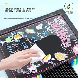 Pennarello Cancellabile a Gesso Liquido Senza Polvere, Solubile in Acqua, 12 Colori, per <span class=keywords><strong>Lavagna</strong></span> Luminosa a LED e <span class=keywords><strong>Lavagna</strong></span> Bianca, per Graffiti - Product Image 4