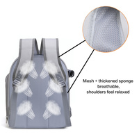 Nouveau design, sac de transport pour animaux de compagnie en tissu Oxford écologique, à fermeture éclair, imprimé, pour chats et petits chiens, respirant, ouverture latérale, pour l'extérieur