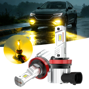 Bombillas LED H8 para Faros Antiniebla, 3000K, Amarillo Ámbar Dorado, 30W, Diseño sin Ventilador, 5000LM, IP68, Impermeables, Todo <span class=keywords><strong>en</strong></span> Uno - Product Image 1