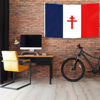 Drapeau français 1940-1944, 90x150cm, bannière commémorative historique, œillets en laiton, 100% polyester, double couture, couleurs vives