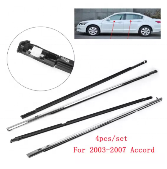 Front Left Door Rubber Weather Seal For Honda Accord Sedan 2003-2007 – Waterproof Clip-On