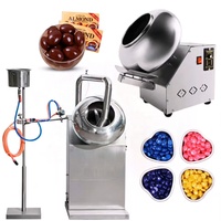 Machine de dragage et de polissage automatique commerciale de petite taille pour l'industrie alimentaire, pour le chocolat, les amandes, les noix et le sucre