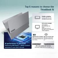 Nuevo Portátil Lenovo Thinkbook 16 Original 2024, AMD R7-8745H/R7-8845H, 16GB/24GB, 1TB, Pantalla IPS de 16 Pulgadas y 2.5K, para Empresas y Diseño