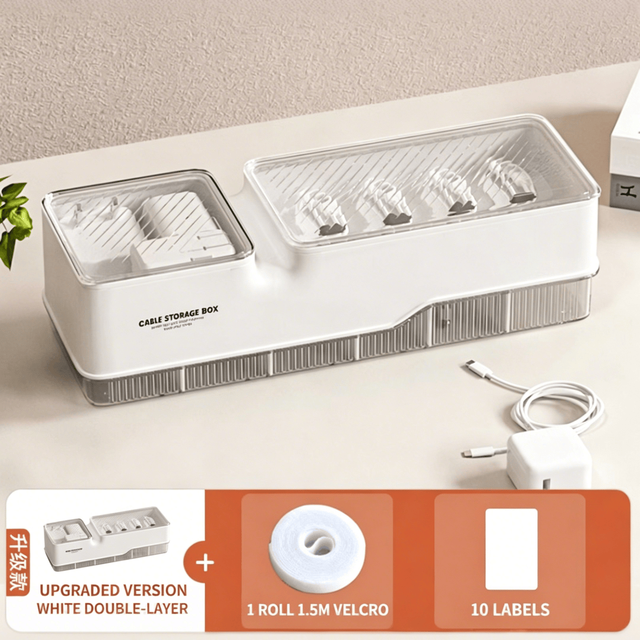 Household Storage Box Collection Power Cord Organizer Sitting Room Wire and Cable Data Cable Storage Box