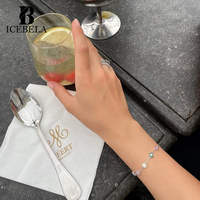 Bracelet de Charme en Argent 925 Fleur Zircon Colorée, Bijoux Fantaisie de Mode Personnalisés, Vente en Gros Unique pour Femmes