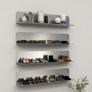 Kainice Présentoir à chaussures personnalisé <span class=keywords><strong>pour</strong></span> la vente au détail <span class=keywords><strong>Bar</strong></span> éclairé par LED Étagère <span class=keywords><strong>murale</strong></span> en acier inoxydable Décoration intérieure <span class=keywords><strong>pour</strong></span> la vente de magasins - Product Image 6