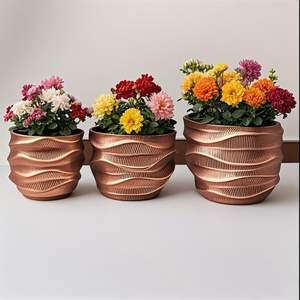 Macetas de Flores de Acero Inoxidable Dorado con Acabado Espejo, Florero para Decoración de Hoteles de Lujo, Macetero Moderno de Gran Tamaño - Product Image 6