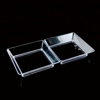 Plaque de compartiment utile en plastique de forme carrée de même taille pour les aliments multiples