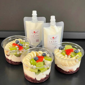 Contenants jetables à emporter pour fruits et légumes de 8/12/16/24/32oz <span class=keywords><strong>avec</strong></span> logo personnalisé Bols d'açai en plastique pour gâteau, <span class=keywords><strong>dessert</strong></span> et salade en PET - Product Image 2