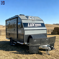 Caravane hybride CAMPTRL, camping-car extensible, maison mobile à double usage avec tente pour les activités de loisirs en plein air