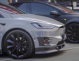 ชุดแต่งตัวถังรถยนต์ Tesla Model X ปี 2016-2018 คุณภาพสูง ผลิตจากคาร์บอนไฟเบอร์ ประกอบด้วยลิ้นหน้า สเกิร์ตข้าง ดิฟฟิวเซอร์หลัง และบังโคลน แบบยึดติดด้วยสกรู - Product Image 6