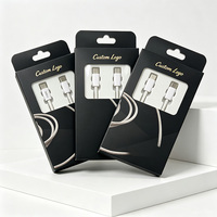 Boîte d'emballage pour câble USB avec logo personnalisé, fenêtre transparente, impression dorée, boîte en carton rigide pour l'électronique grand public