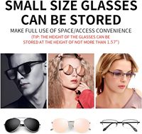 Boîte de rangement pour lunettes de soleil pour pare-soleil de voiture, en ABS, étui portable pour lunettes, clip universel pour lunettes