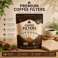 Sachet d'emballage pour filtre à café, pochette résistante à l'humidité, rangement pour filtres en papier, accessoires de préparation du café et marques de détail