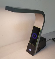 Lámpara de escritorio LED para mesita de noche para habitación de invitados Holiday Inn con cargador inalámbrico con USB Iluminación de hotel de gama alta Lampe de Table de Bureau