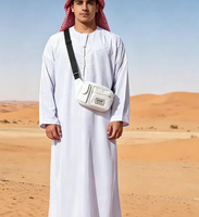 Sac banane léger en nylon Boran pour le Hajj et l'Omra avec boucle à plaque en plastique, longueur personnalisable pour hommes