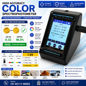 Digital Spectrophotometer Whiteness Index Meter Touch Screen Color Analyzer OEM for Paper <b>Plastic</b> Textile Ceramics - Product Image 3