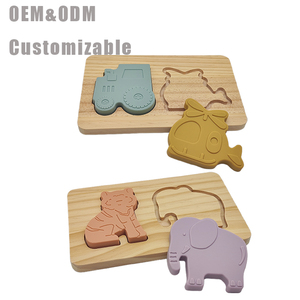 ألعاب تعليمية جديدة ثلاثية الأبعاد للأطفال بالجملة، لوحة خشبية مع قطع سيليكون آمنة للطعام خالية من مادة BPA، مناسبة للأعمار من 2 إلى 4 سنوات - Product Image 1
