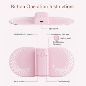 Appareil TENS sans fil pour soulager les douleurs menstruelles et dorsales, machine TENS avec chaleur pour les crampes menstruelles, masseur EMS rechargeable - Product Image 5