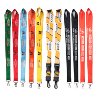 Longes porte-clés en polyester personnalisées avec accessoires de crochet de sérigraphie par sublimation et logo Breakaway