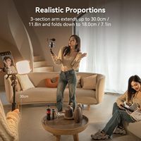 Kit de vlogging SMALLRIG-VK-50 pour iPhone, kit pour créateurs de contenu avec lumière LED, support de téléphone, microphone, trépied, support de téléphone