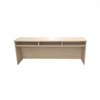 Table de conférence moderne, écologique, durable, en bois de qualité E1, pivotante, en forme de barre, longue, 3 places, pour bureau, formation et étude