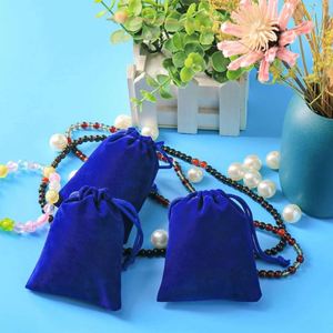 Wholesale Snack Sachet Souvenir Pocket Watch <b>Wrapped</b> <b>Wedding</b> <b>Gift</b> Blue Drawstring Velvet Bag for Jewelry - Product Image 5