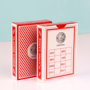 Custom Printed Paper <b>Playing</b> <b>Cards</b> Crystal Poker Deck Red Grid Back Personalized Logo Flexible Game Deck Wholesale Manufacturer - Product Image 3