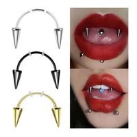 Top vendeur sourire Piercing bijoux en gros pour la bouche Vampire crocs Piercing Spike visage tigre dents lèvre
