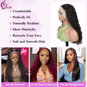 วิกผมลอนยาว 16-30 นิ้ว FH Wholesale วิกผมลอนธรรมชาติเวียดนาม บราซิล 13x4 Lace Frontal ผมแท้ - Product Image 3