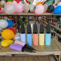 Pompe à ballons manuelle en PP réutilisable et colorée, gonflable, pour festivals, Pâques, Thanksgiving, décorations de fête, livrée avec sac