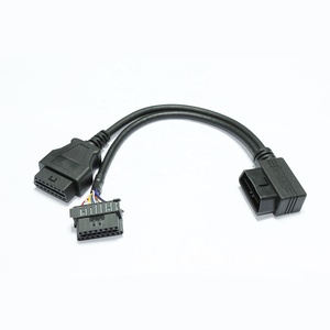Câble séparateur OBDII/OBD II Y 16 broches/voies OBD2 1 mâle vers 2/femelle double Connecteur d'extension pour Mercedes Benz <span class=keywords><strong>MB</strong></span> BMW Voiture - Product Image 4