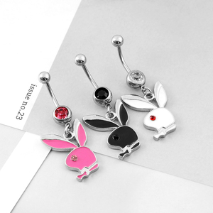 Zesen trẻ em thép không gỉ chống dị ứng thỏ nút bụng xuyên đồ trang sức cắt cơ thể chuỗi đám cưới vòng bụng bán buôn - Product Image 5