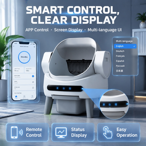 Lettiera Automatica <span class=keywords><strong>per</strong></span> <span class=keywords><strong>Gatti</strong></span> con Pulizia Automatica, Controllo tramite APP, Monitoraggio del Peso, Ultra Silenziosa, Adatta <span class=keywords><strong>per</strong></span> <span class=keywords><strong>Gatti</strong></span> di Taglia Media e Gattini - Product Image 3
