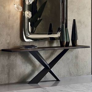 Tavolo Console Moderno Estensibile in Acciaio Inossidabile di Lusso Italiano, Dimensioni Personalizzabili, Arredamento di Alta Qualità per <span class=keywords><strong>Soggiorno</strong></span> - Product Image 4