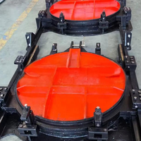 Porte ronde en fonte résistante à la corrosion avec composant central à engrenages pour traitement de l'eau – Fourniture directe usine