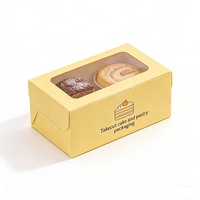 Boîte à dessert de haute qualité avec fenêtre, emballage de pâtisserie en gros, boîte d'emballage de gâteau avec impression numérique