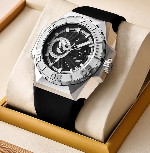 PAGANI DESIGN Men Mechanical Wristwatch Top Brand 100M Waterproof Skeleton Automatic Watches Luxury Sapphire Glass Watch for Men