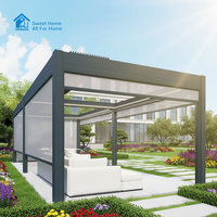 Pergola rétractable en aluminium de haute qualité pour l'extérieur, marque Sweet Home, avec structure thermolaquée de bonne qualité, installation facile pour la cour