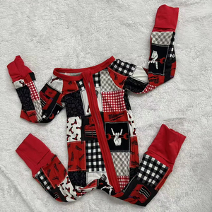 Trẻ Em Quần Áo Unisex Bé Đồ Ngủ Tre Dây Kéo Đồ Ngủ Trẻ Sơ Sinh Quần Áo Trẻ Em Tre Trẻ Em Mùa Thu Quần Áo - Product Image 2