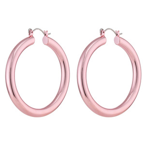 Boucles d'oreilles créoles en acier inoxydable avec revêtement électrophorétique multicolores pour femmes |   Durable, hypoallergénique et imperméable - Product Image 4