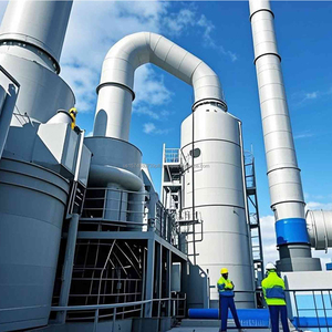 Nuevo tratamiento de gases de escape Ss Wet Scrubber torre de absorción empaquetada utilizada para estaciones de transferencia de basura - Product Image 4