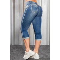 Pantalon en jean taille haute élastique pour femme, style ou logo personnalisé, fabrication ODM, coupe crayon, décontracté, grandes tailles