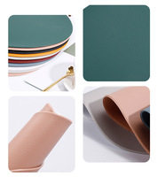 Décor de Table lavable gouttelette irrégulière Faux cuir chargeur napperons résistant à la chaleur vinyle PVC assiettes tapis