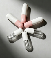 Flacon pulvérisateur capsule de 60 ml en stock, en PET, portable pour voyage, cosmétiques, lotion, crème solaire, parfum, rechargeable.