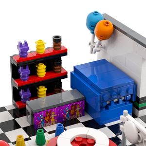 MOC1474 FNAF Pizzeria Midnight Stage Sin Figuras de Acción, Bloques de Construcción, Sets de Figuras, Ladrillos, Juguetes de Amigos, 5 Noches en <span class=keywords><strong>Freddy</strong></span>'s - Product Image 6