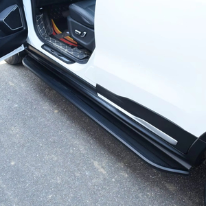 Aftermarket L8 L9 Qihang Style Suv Side Running Silver Stainless Steel with <b>Black</b> Aluminum Surface - Product Image 1